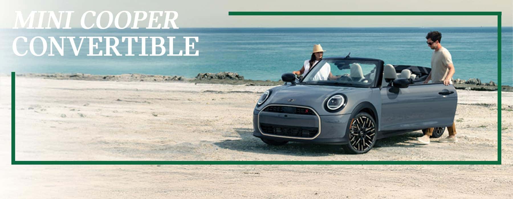 2026 MINI Cooper Convertible parked outside, showcasing its sporty design and open-top style