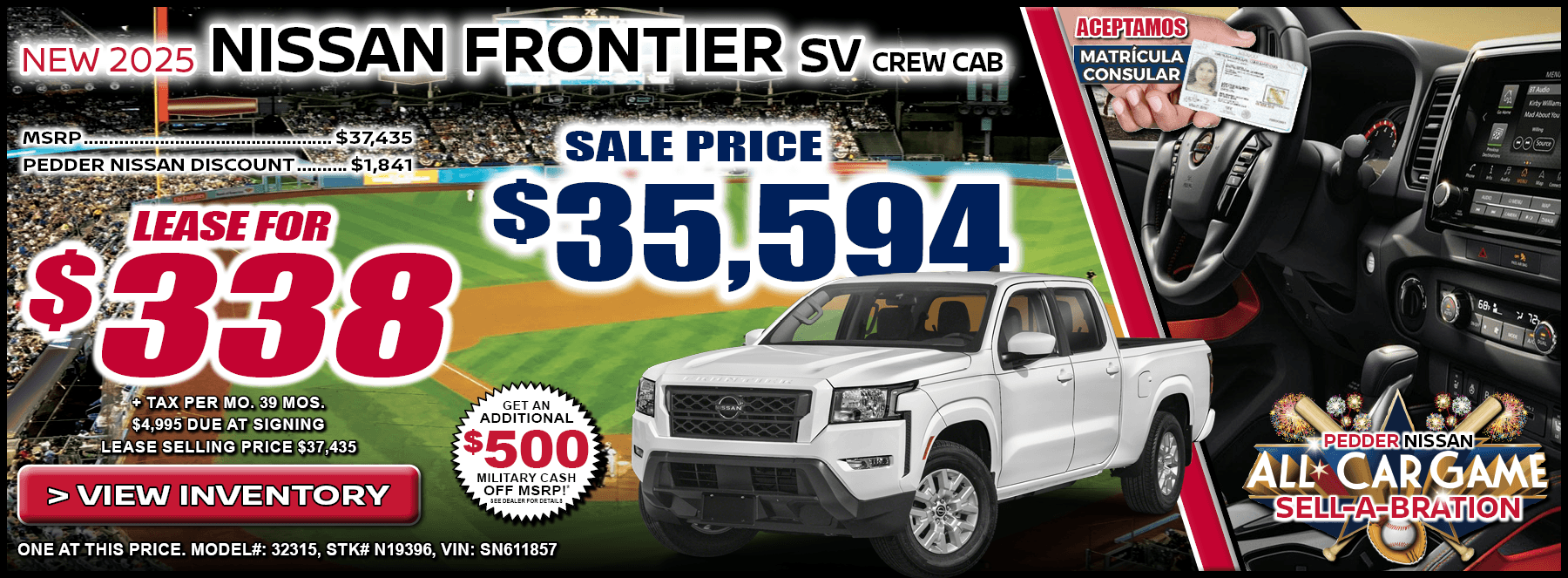 2025 Nissan Frontier SV Crew Cab