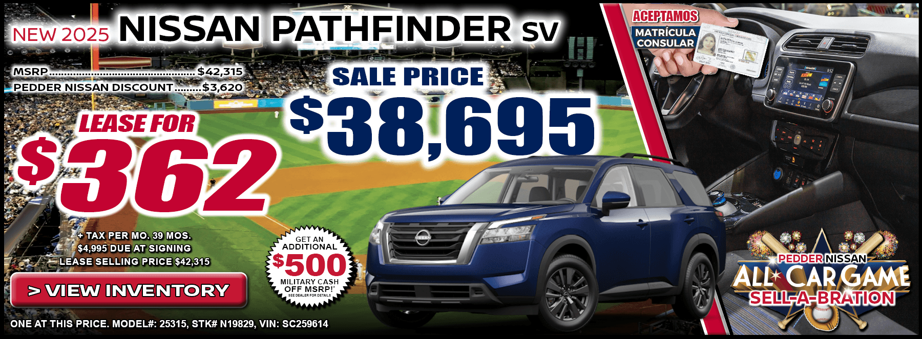 2025 Nissan Pathfinder SV