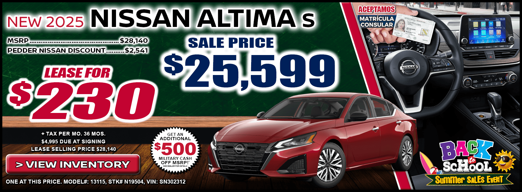 2025 Nissan Altima S