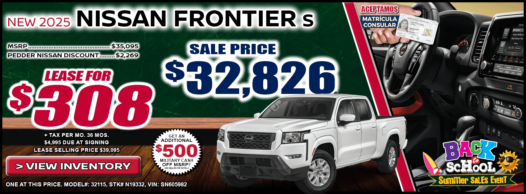 2025 Nissan Frontier SV Crew Cab