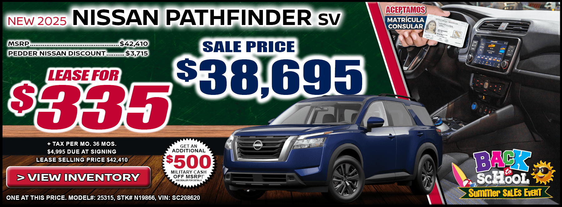 2025 Nissan Pathfinder SV