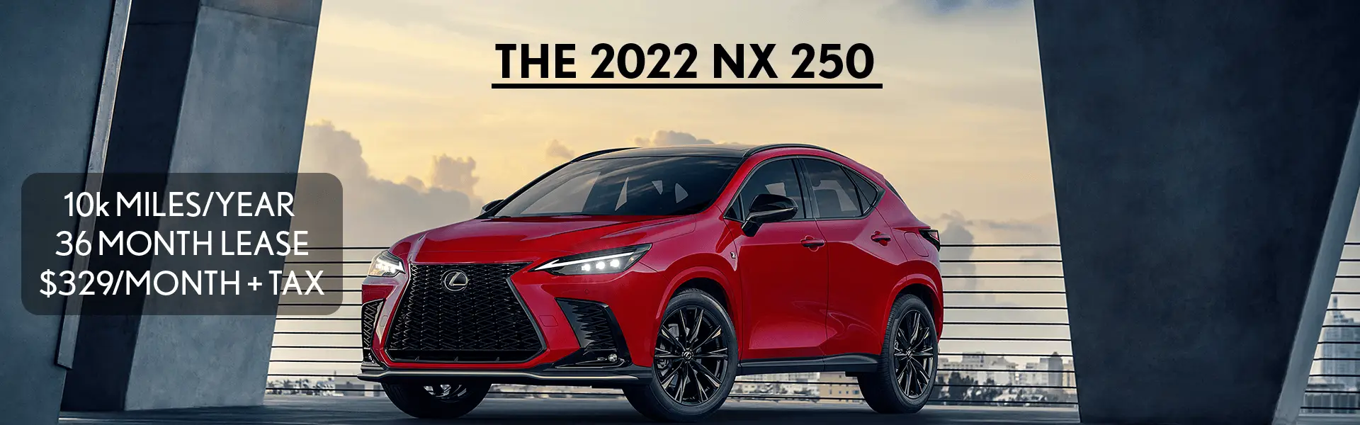 2022 NX 250 Lease Banner