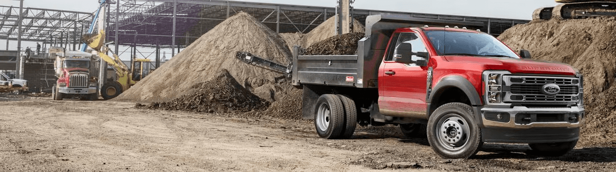 Ford chassis cab dump truck for concrete contractors