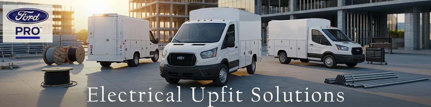 Ford commercial trucks upfitted for electrical contractors at Performance Ford Truck Country