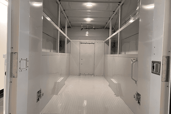 Ford Transit electrician upfit interior detail