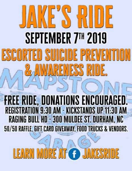 Jake's Ride Suicide Prevention & Awareness Ride