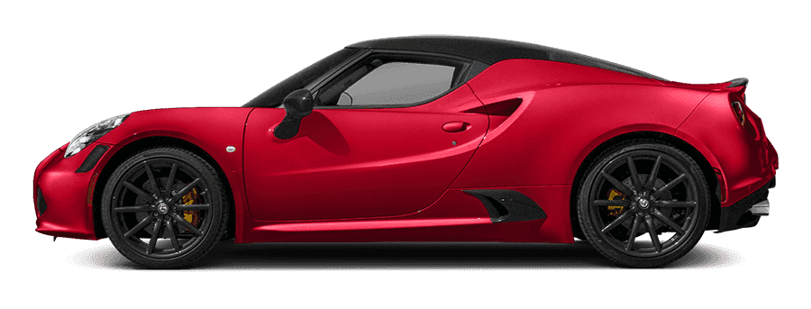 Side view of the 2019 4C Coupe