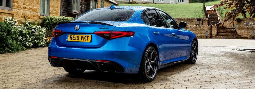 Rear View of Blue 2023 Alfa Romeo Giulia