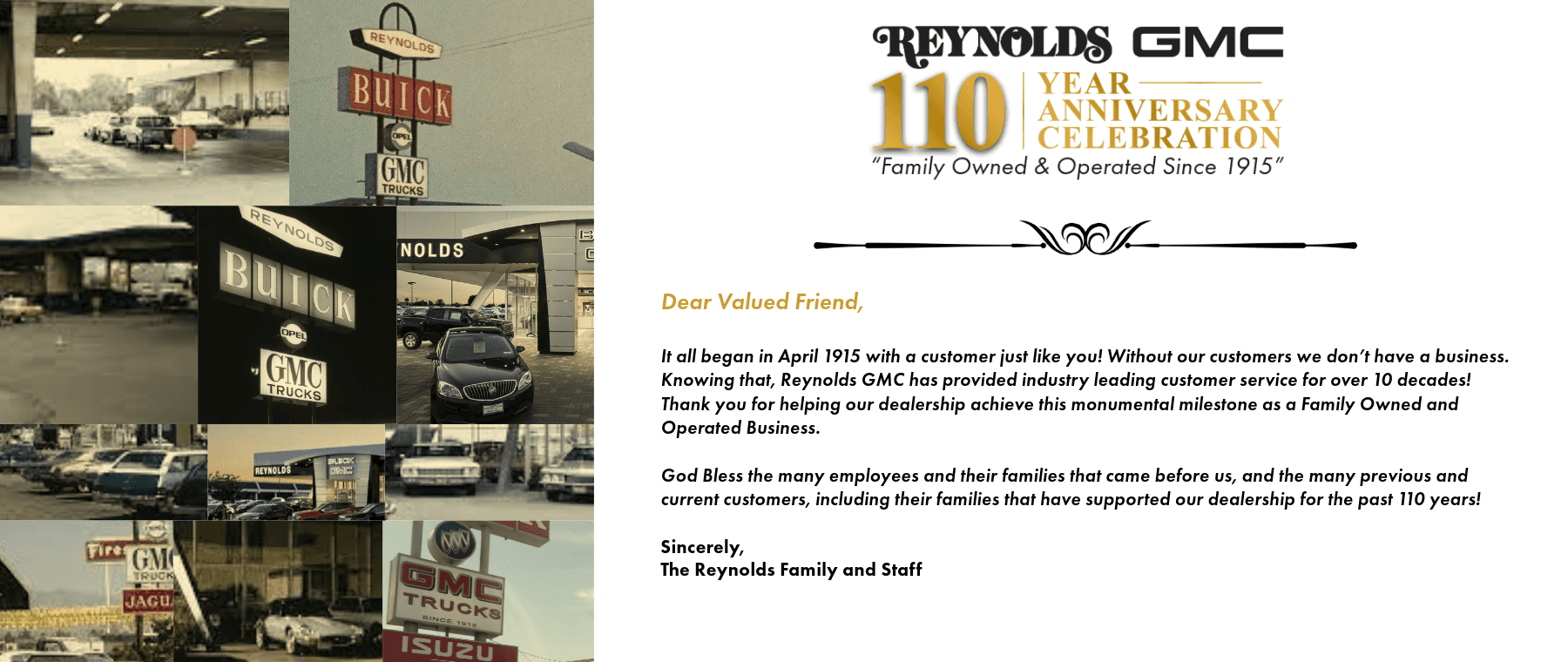 110 Year Anniversary