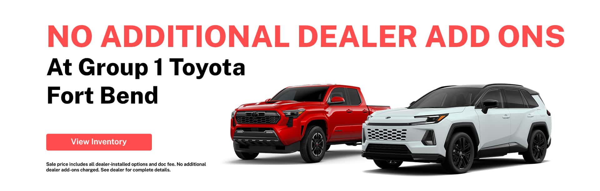 No Dealer Add Ons