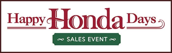 The Happy Honda Days Sales Event is Happening Now!