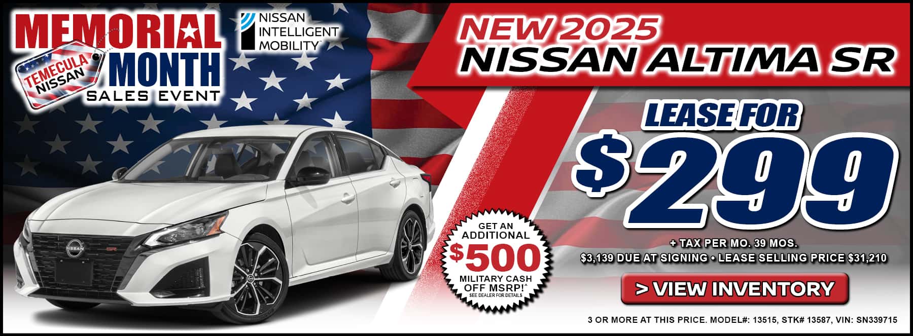 New 2025 Nissan Altima Lease