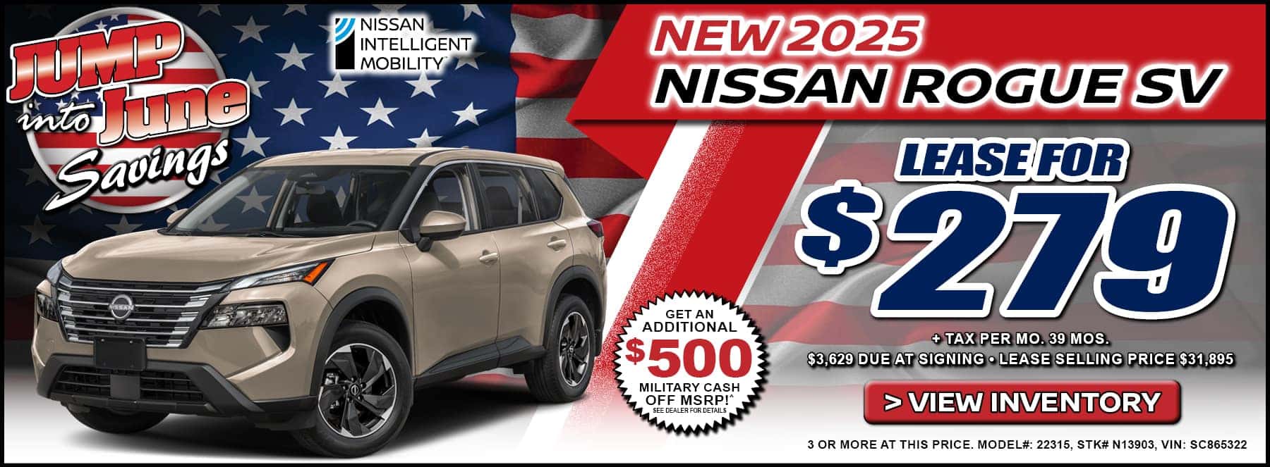New 2025 Nissan Rogue SV Lease in Temecula, CA