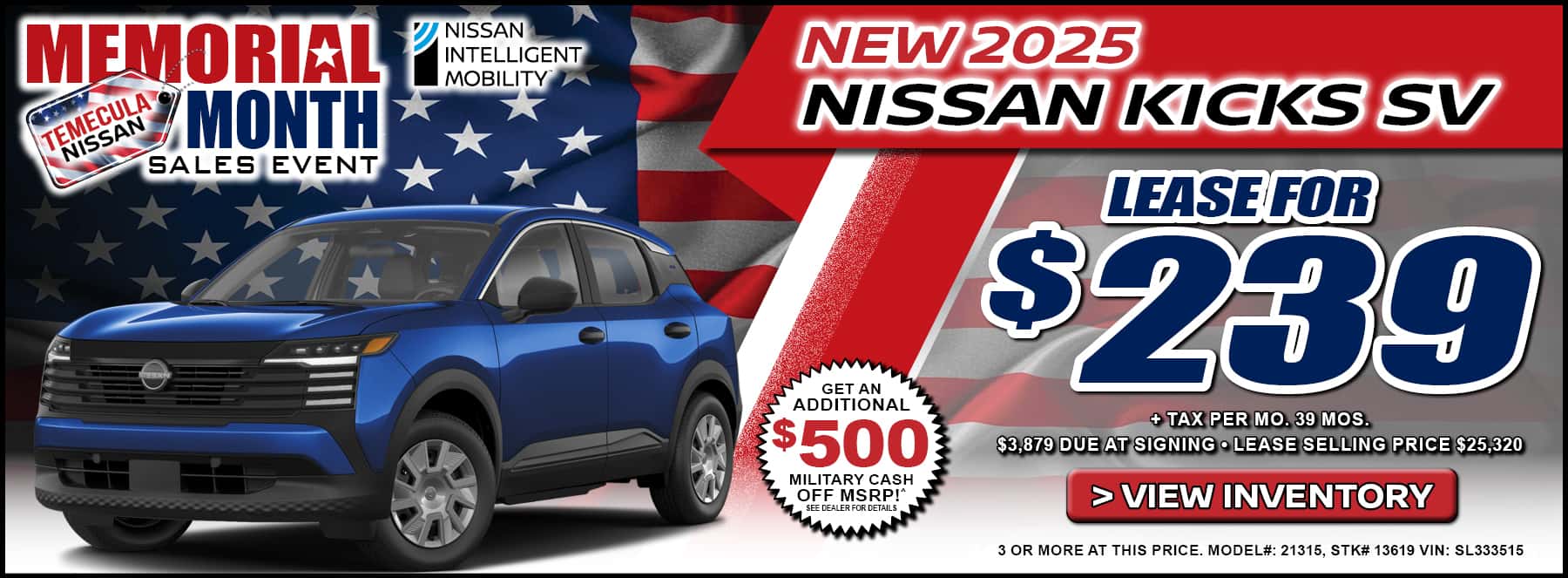 New 2025 Nissan Kicks Lease