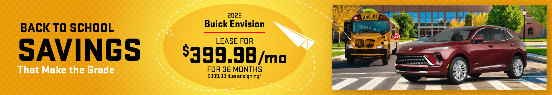 2026 Buick Envision: Lease for $399.98/month for 36 months*
