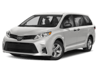 Angled view of the 2020 Toyota Sienna