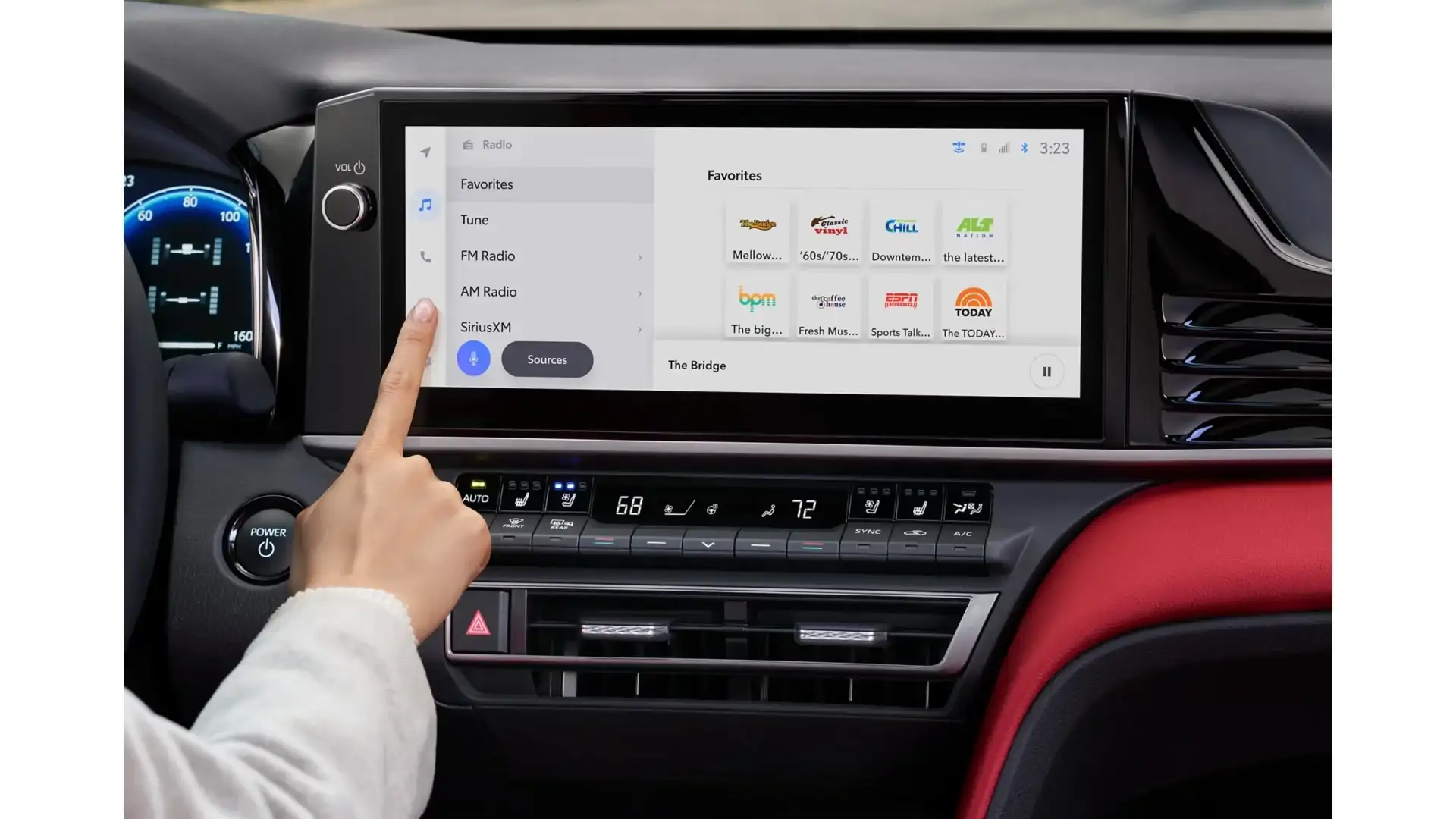 2026 Toyota Camry XSE interior with 12.3-inch touchscreen