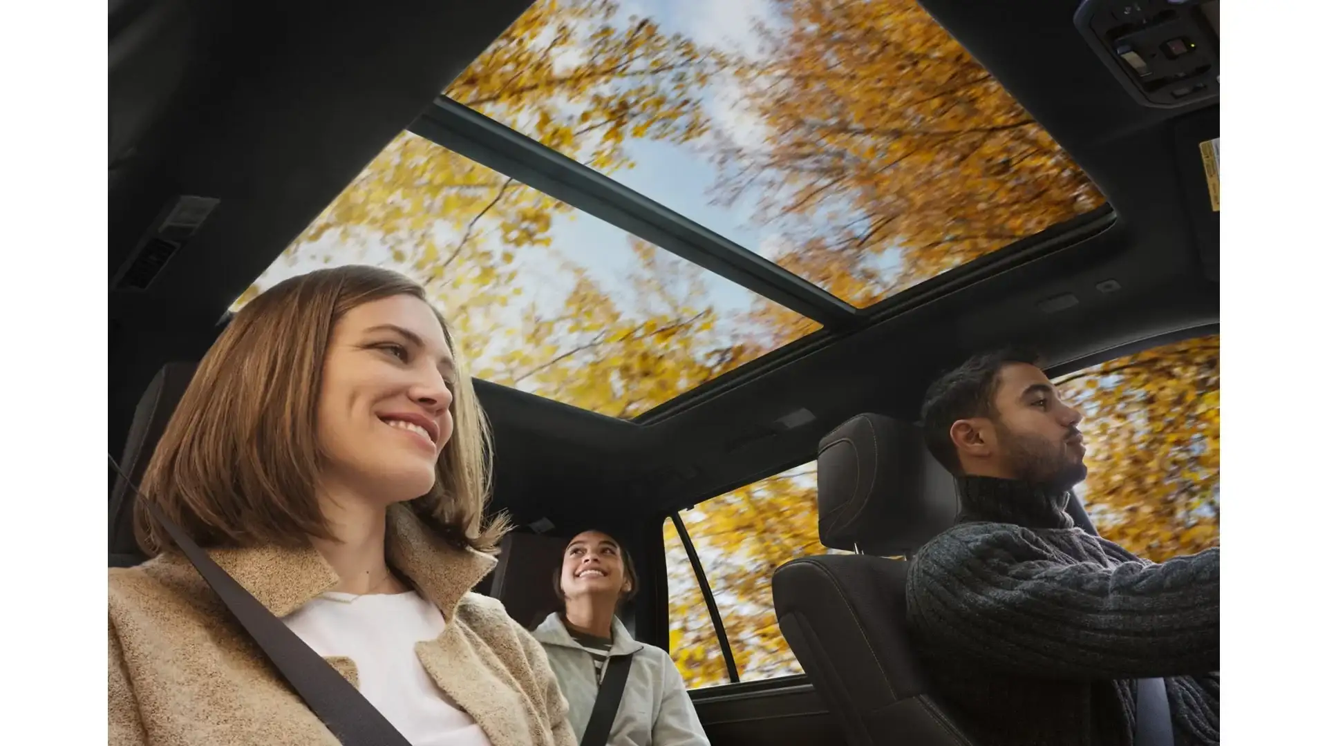 2026 Toyota Sequoia Capstone interior with the panoramic roof open