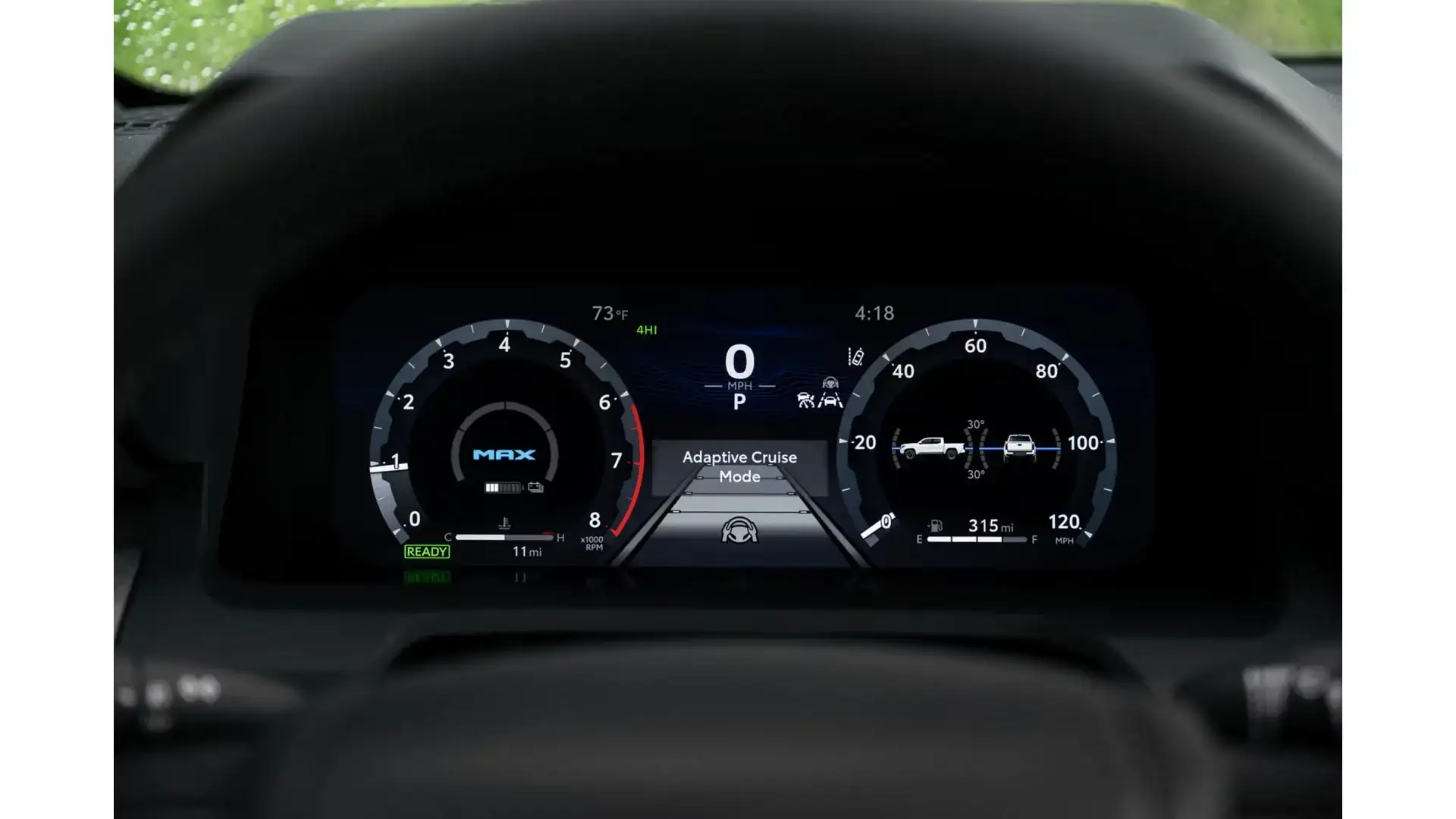 2026 Toyota Tacoma digital gauge cluster interior view