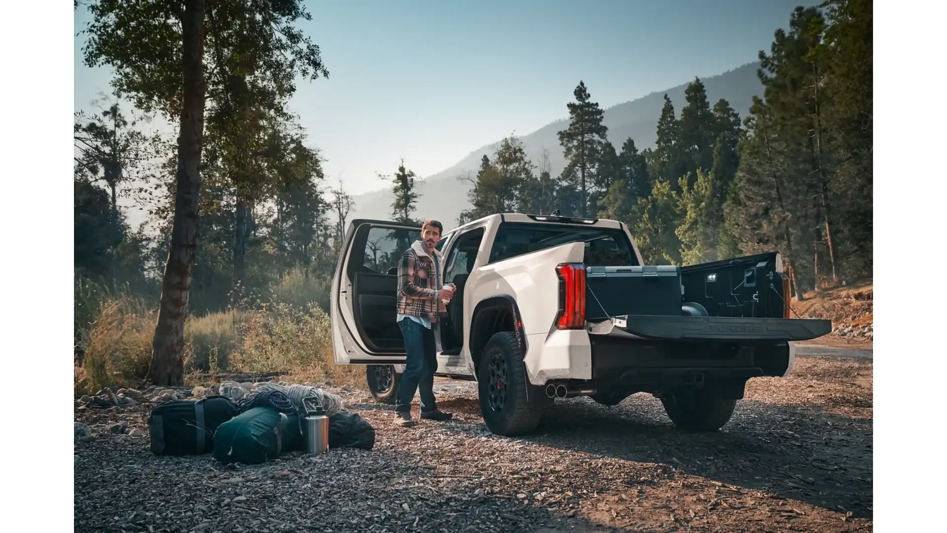 2026 Toyota Tundra TRD Pro CrewMax with gear loaded in the bed