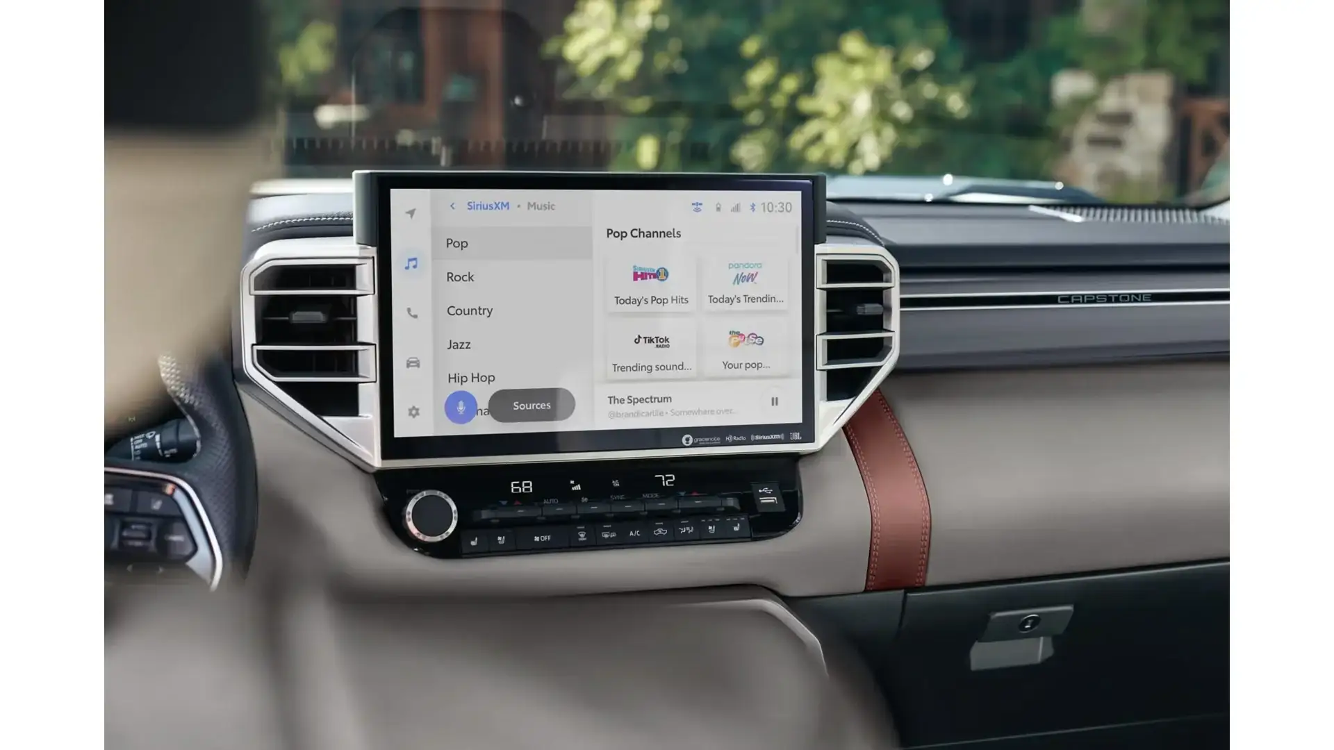 2026 Toyota Tundra Capstone interior with the 14-inch touchscreen