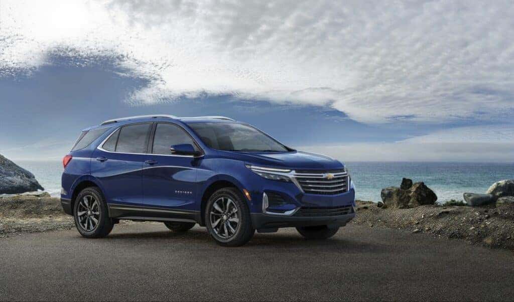 Chevrolet Equinox Parked Front 3/4 View on a Rocky Beach