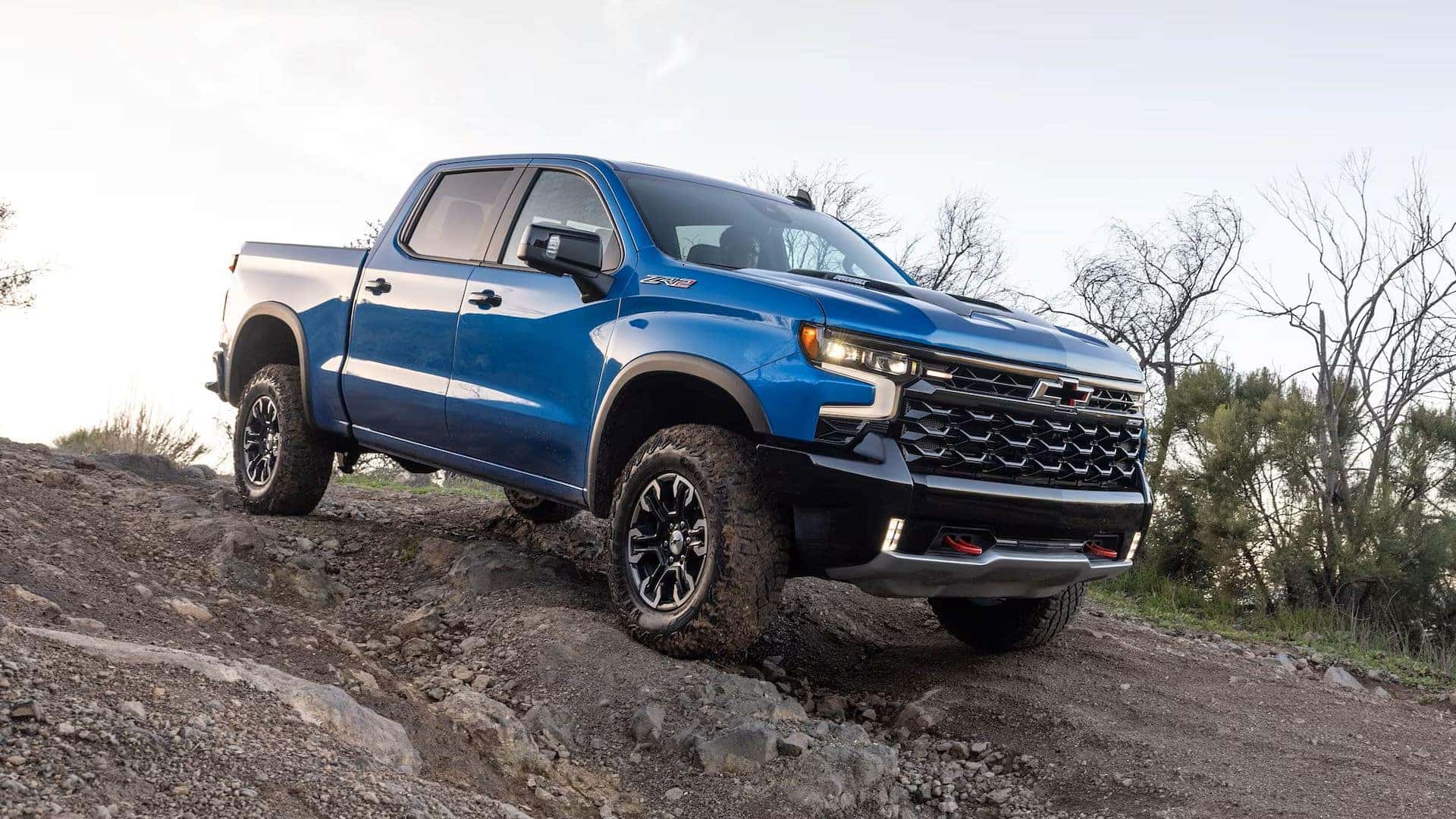 The Strong 2024 Chevy Silverado ZR2 Racing Off-Road, Down A Hill