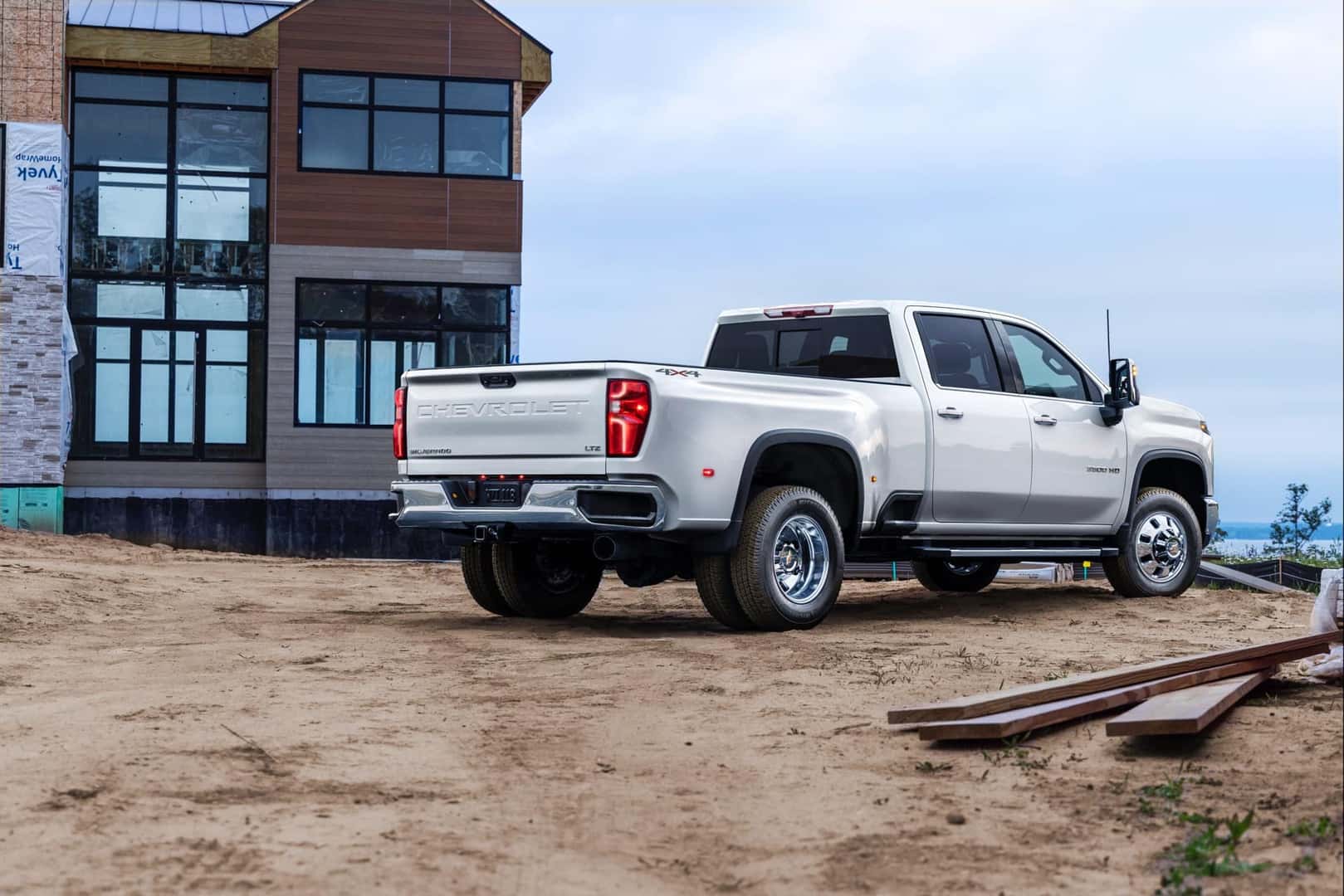 2024 Chevrolet Silverado 3500 HD rear and passenger side view