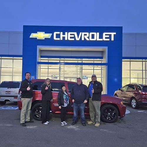 Jessica & Brent, from Jerome, Idaho, with their Inferno Red Crystal Pearlcoat 2006 Jeep Grand Cherokee SRT8, outside of Twin Falls Chevy - assisted by Brian Castleberry in Twin Falls, Idaho
