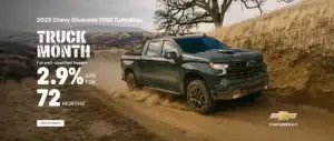 Truck Month. 2025 Chevy Silverado 1500 TurboMax. For well-qualified buyers 2.9% APR for 72 months.