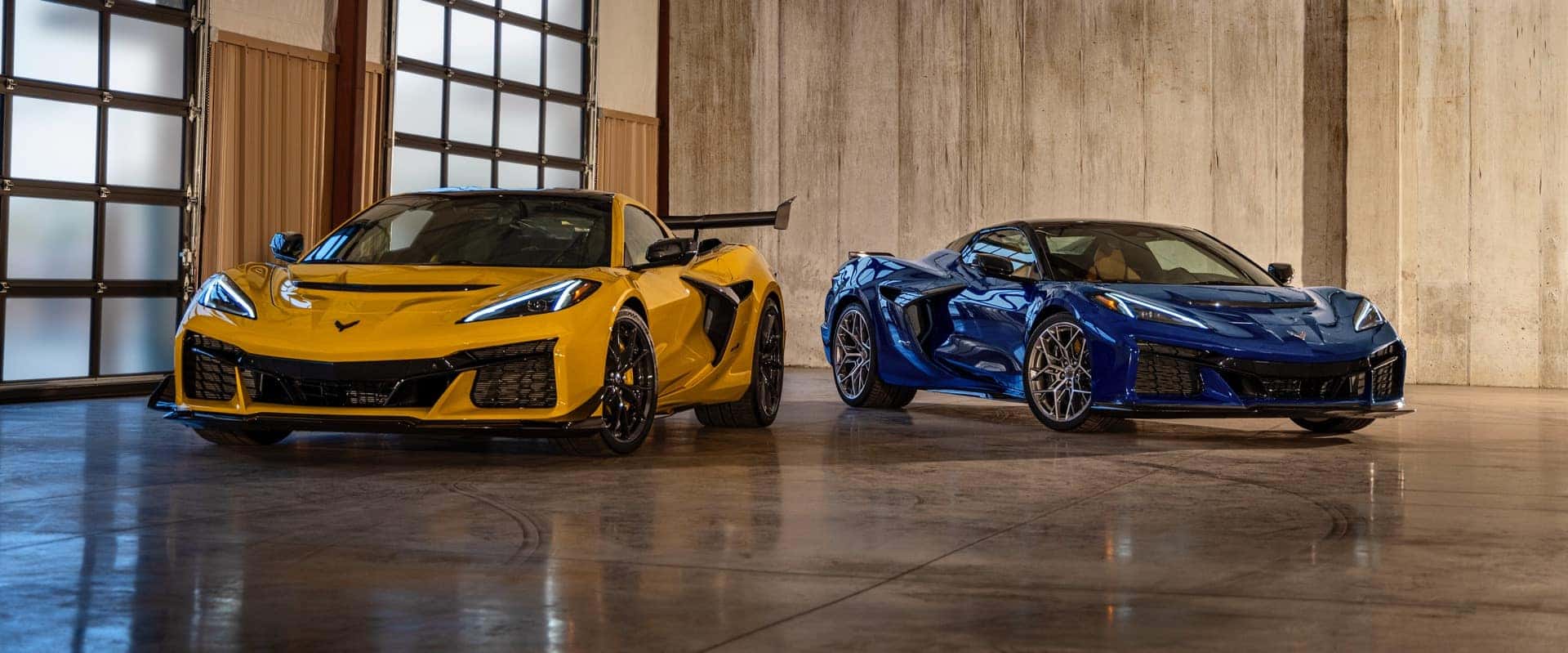 2025 Chevy Corvette ZR1, Competition Yellow Metallic and Rapid Blue Metallic