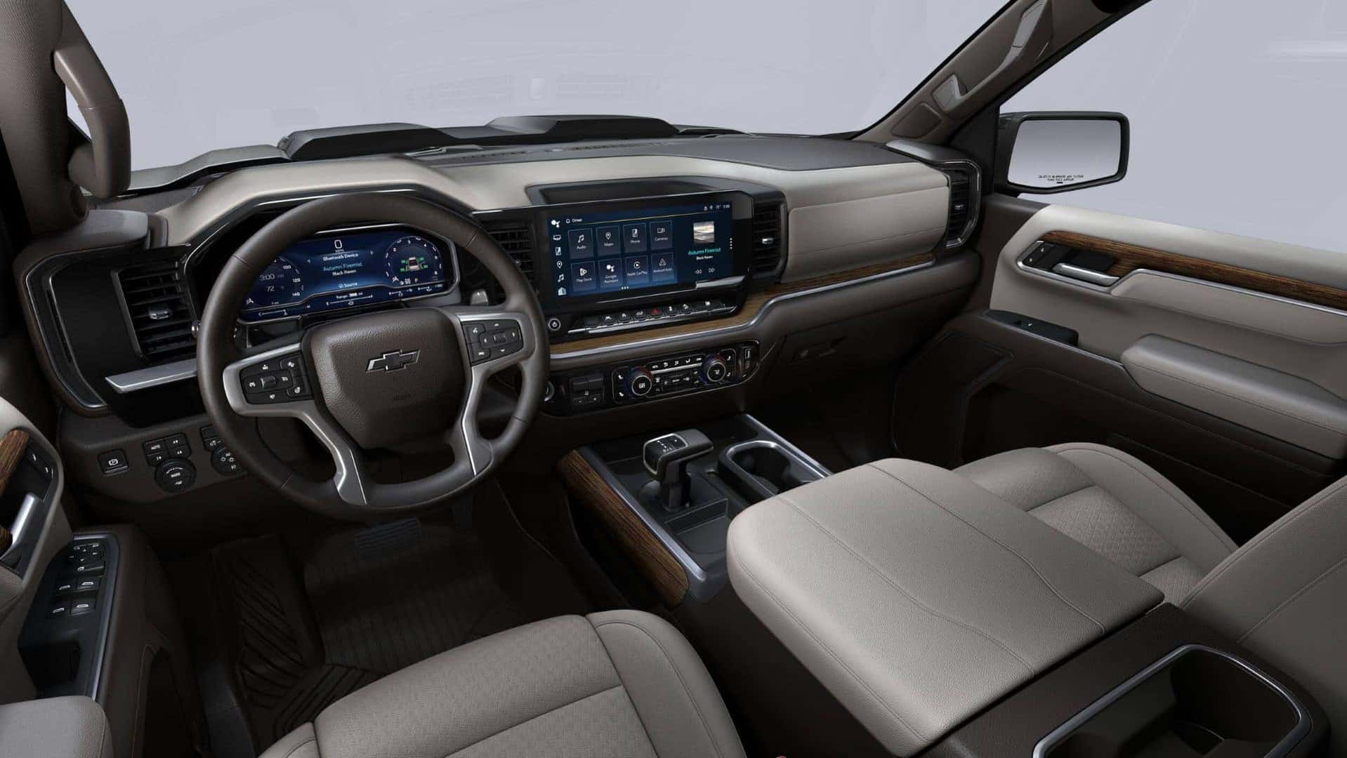 Front Seat Interior of a 2025 Chevrolet Silverado 1500