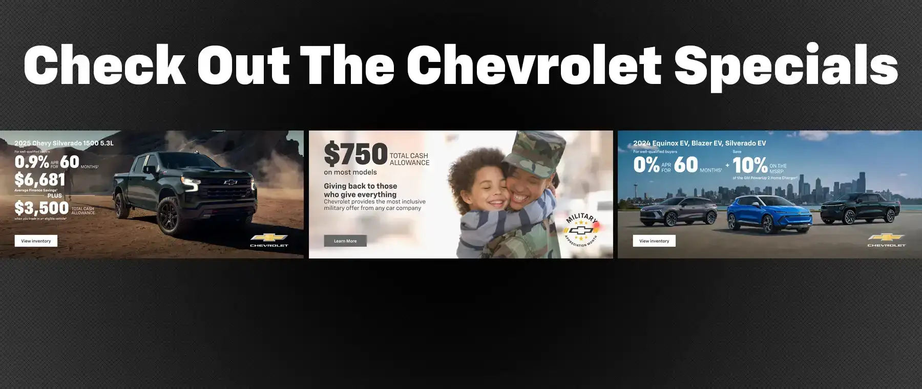 Chevrolet's Special Offers for May of 2025