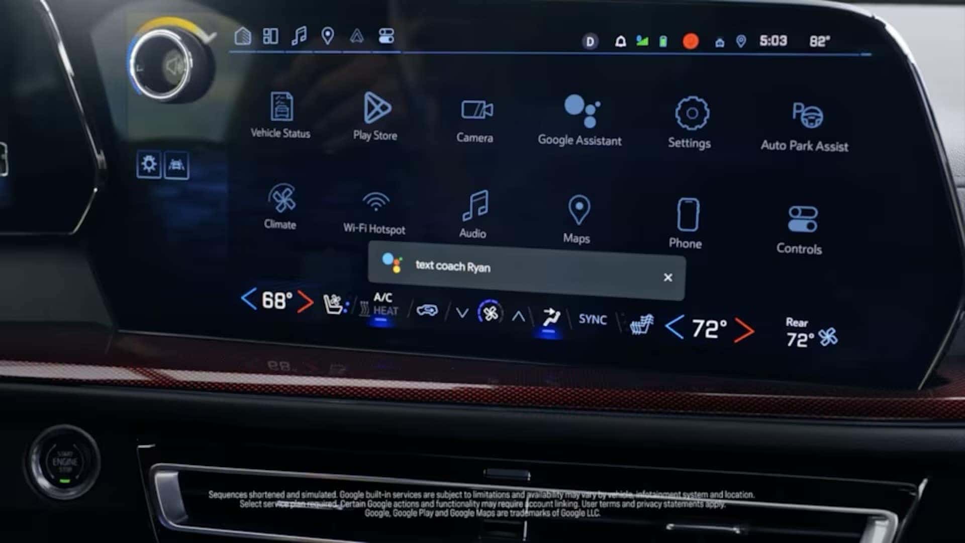 Chevrolet Google Built-in Screen