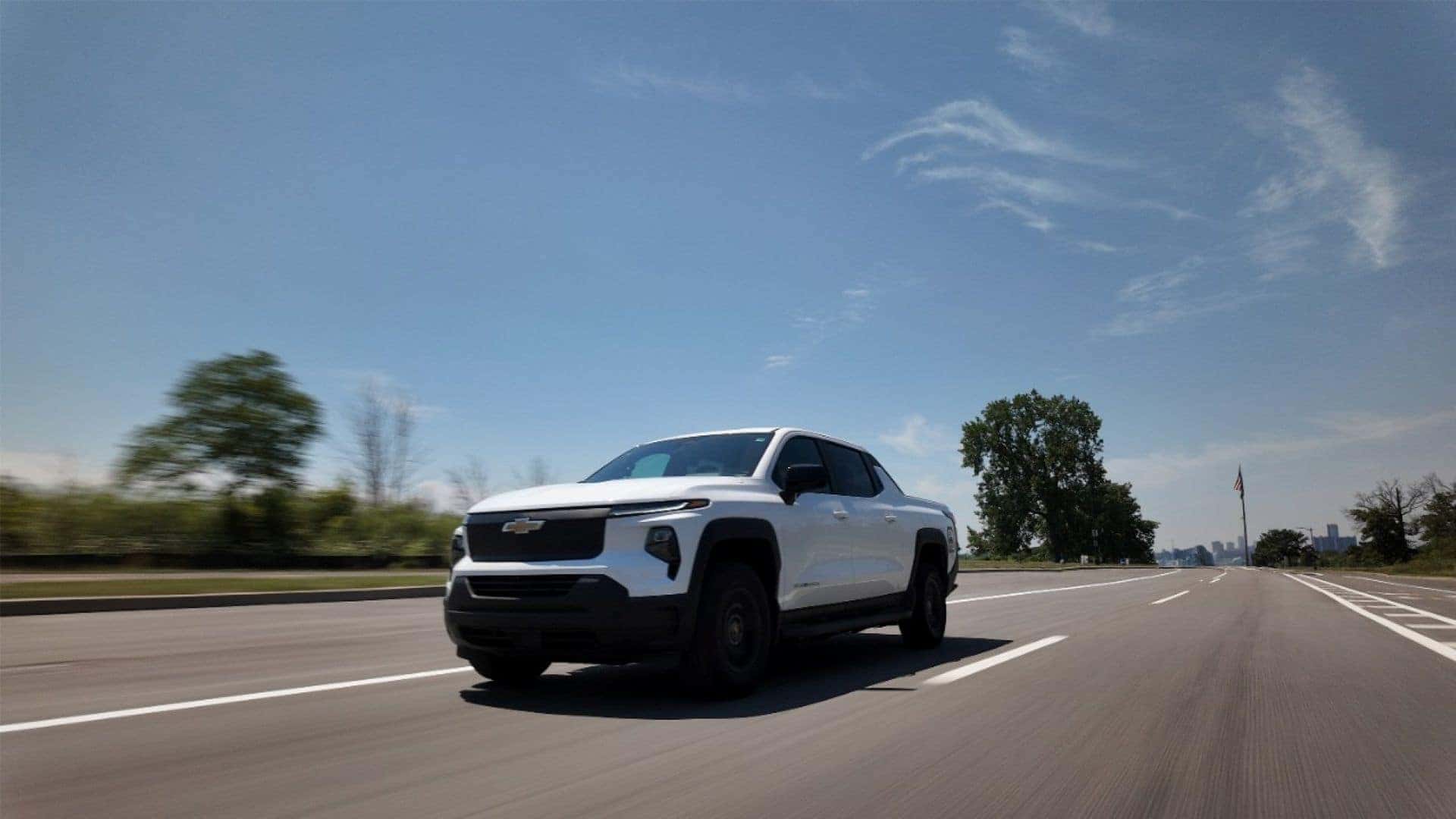 The Charge-Efficient And Robust Chevrolet Silverado EV, Driving On The Highway Fashionably
