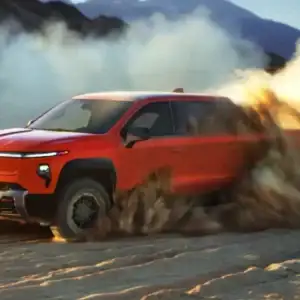 2026 Chevrolet Silverado EV Kicking up Dirt