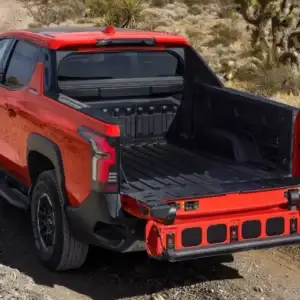 2026 Chevrolet Silverado EV Rear View with Open Tailgate