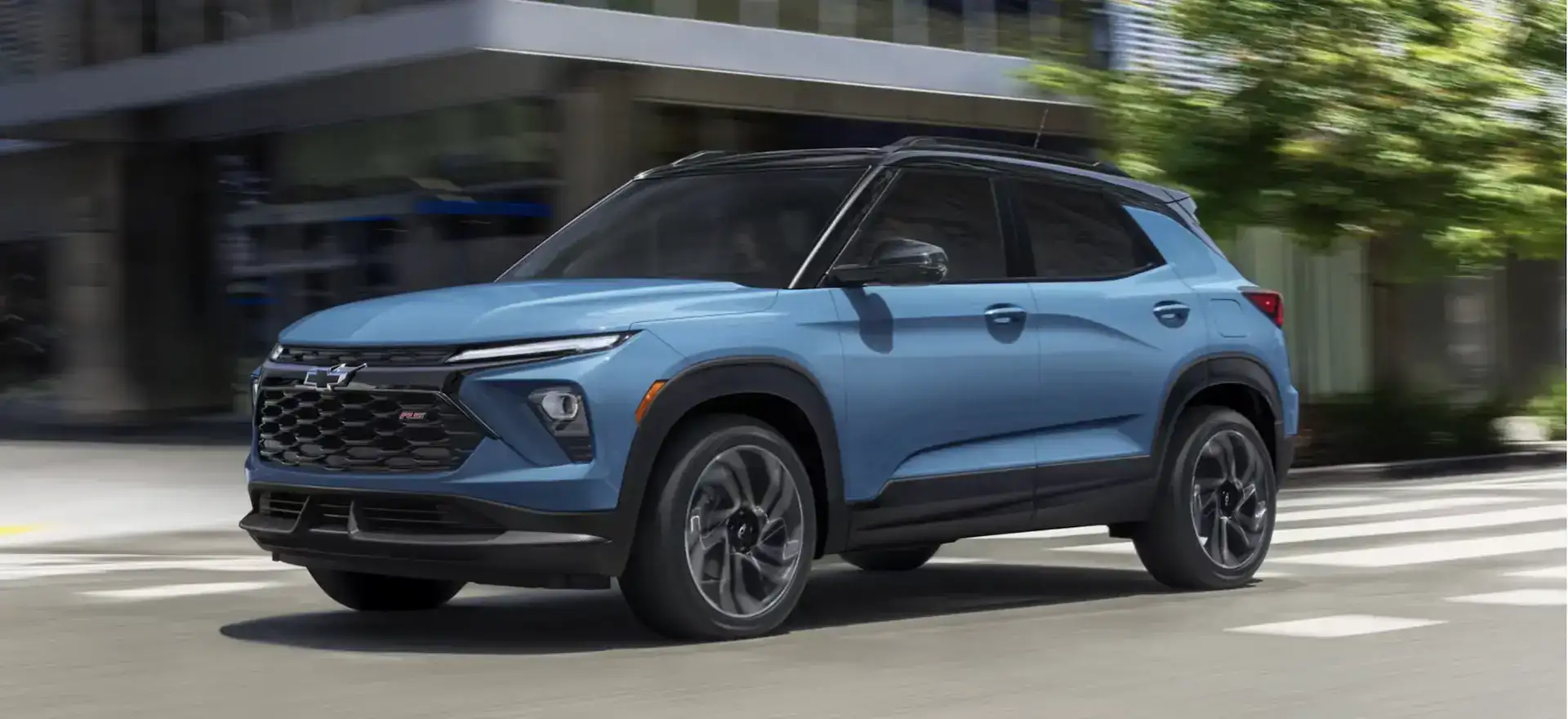 2026 Chevrolet Trailblazer RS Marina Blue Metallic in motion