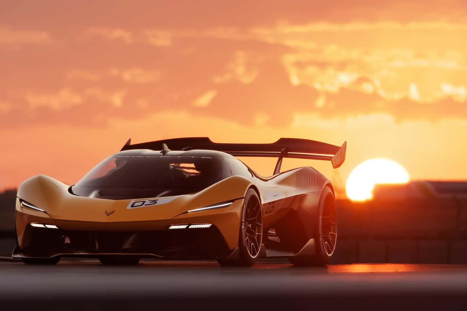 2025 Chevrolet Corvette CX.R yellow concept 