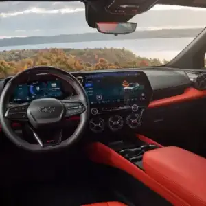 2026 Chevrolet Blazer EV SS Adrenaline Red Interior front row