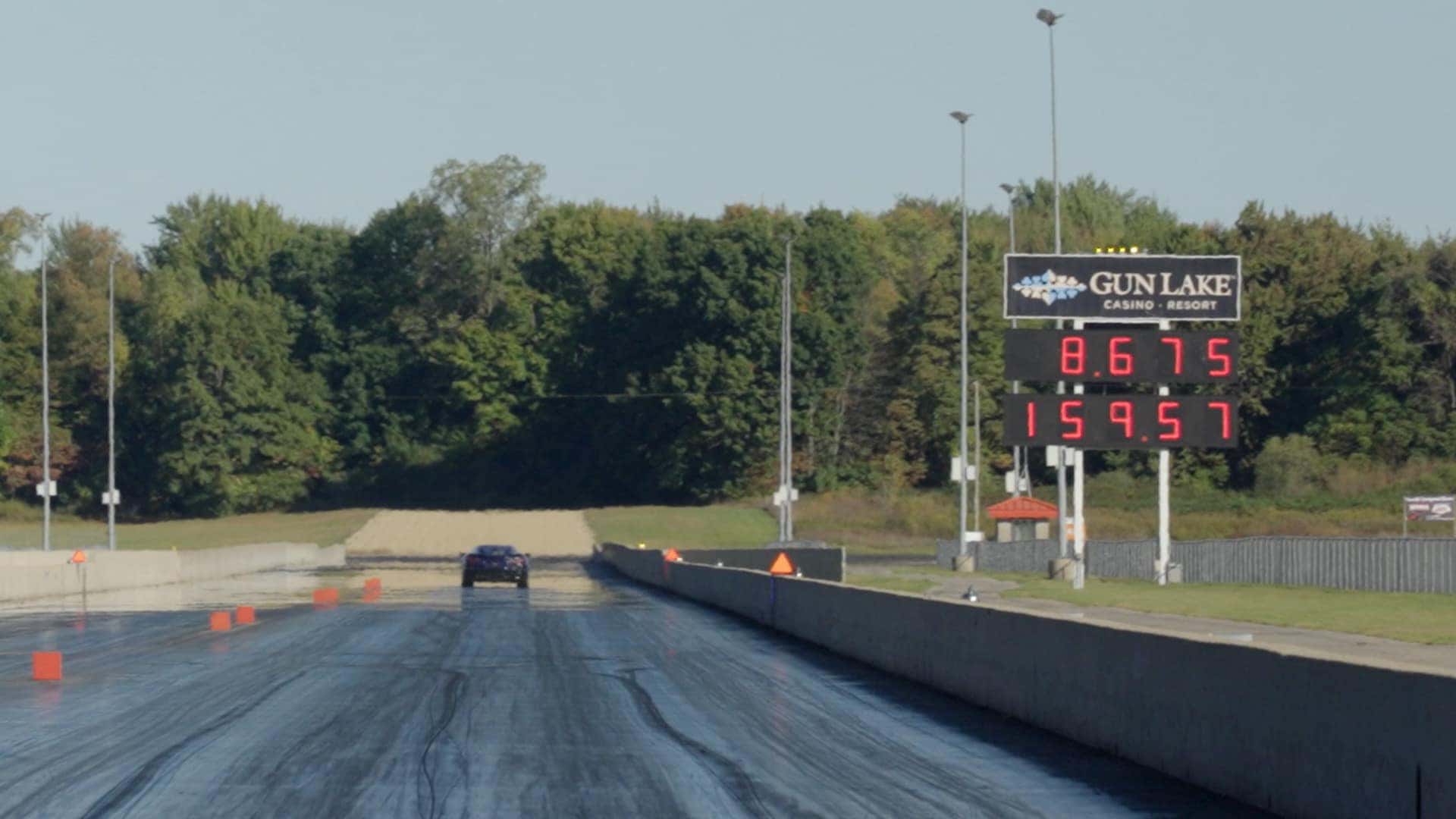 Corvette zr1x completing the quarter mile