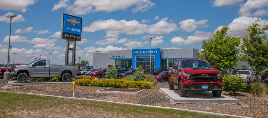 A view of Twin Falls Chevrolet, from Pole Line Road in Twin Falls, Idaho.