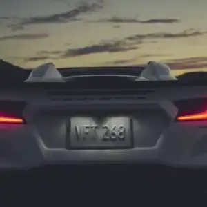 2026 Chevrolet Corvette Stingray Rear with Taillights on