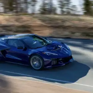 2026 Corvette ZR1 Passenger Side View in Motion