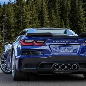 2026 Corvette ZR1 Rear End Parked by Trees