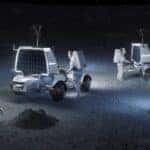 Concept Art Of The Astronauts Using Pegasus, A Lunar Mobile Vehicle Being Developed With General Motors, NASA, and More