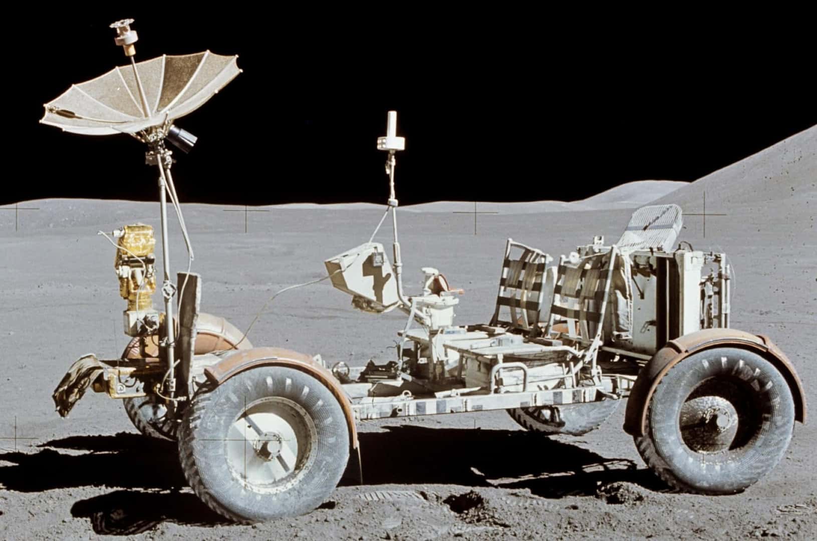 The Historic Apollo 15 Lunar Rover, Parked And Pictured On The Moon