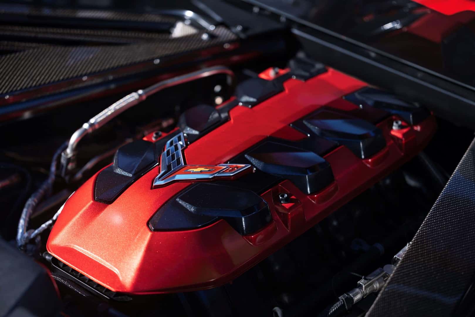 The Iconic And Next Generation V8 Engine, Under The Comfortable And Muscular Chevrolet Corvette's Hood
