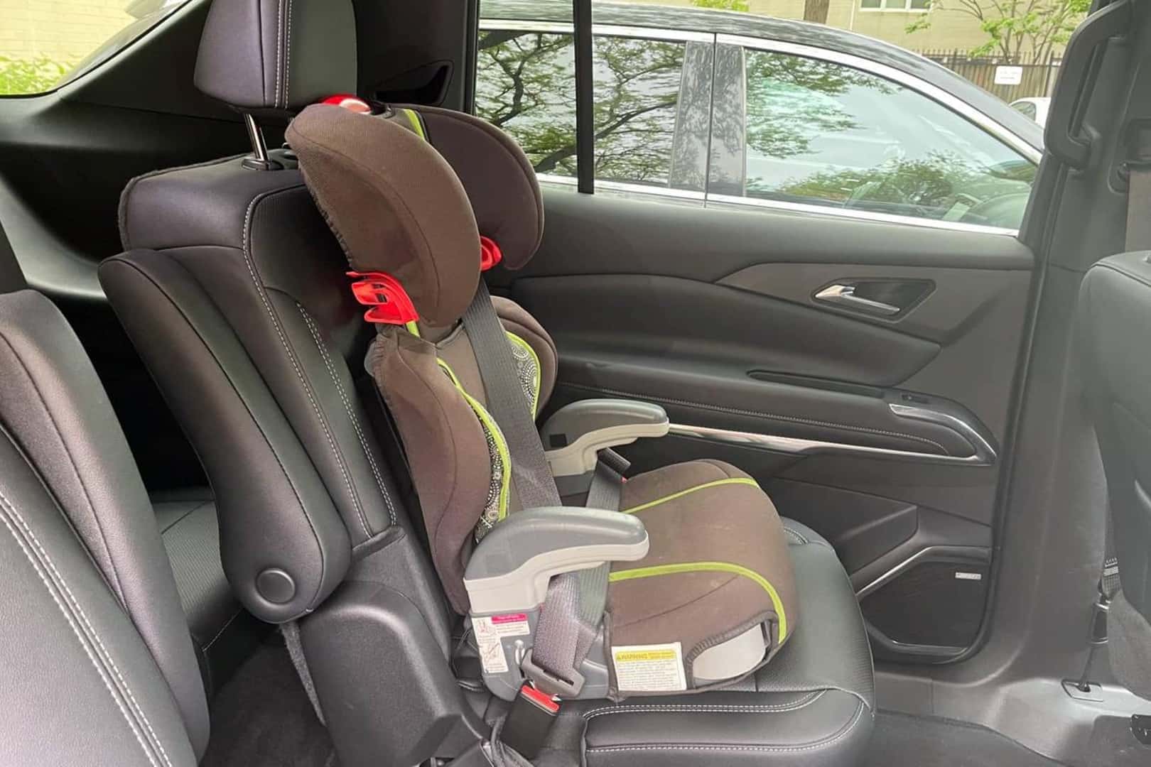 A Secure Child Safety Seat In The Comfortable Second Row Of The Safe Chevrolet Traverse